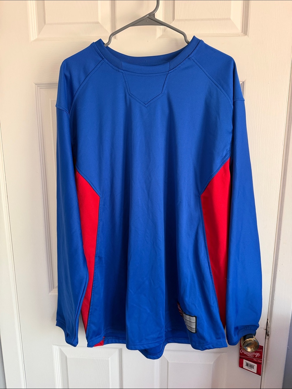 Rawlings Blue and Red Long-Sleeve Athletic Shirt